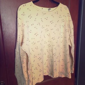 Yellow Floral Thermal Shirt